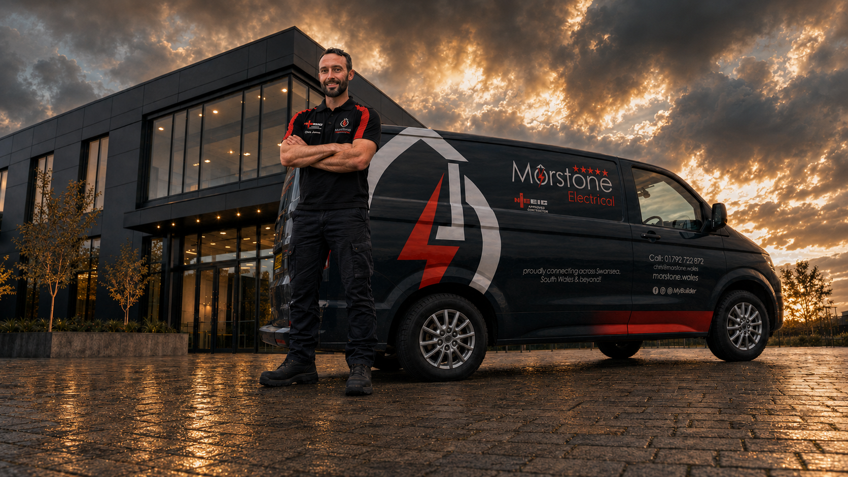 Chris Jones representing Morstone Electrical with the Morstone fleet