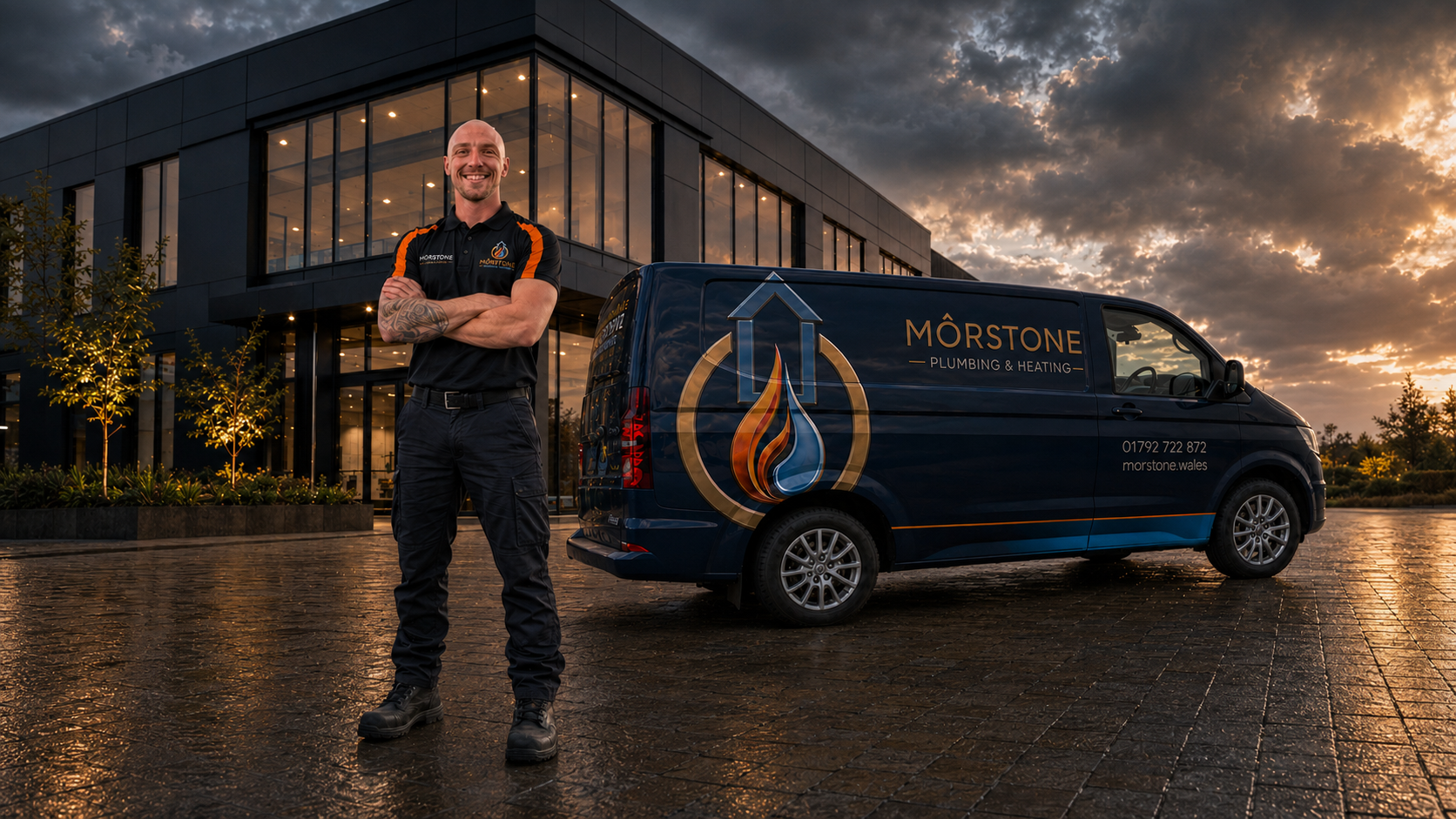 David “Dai” Wonnacott representing Morstone Plumbing & Heating with the Morstone fleet